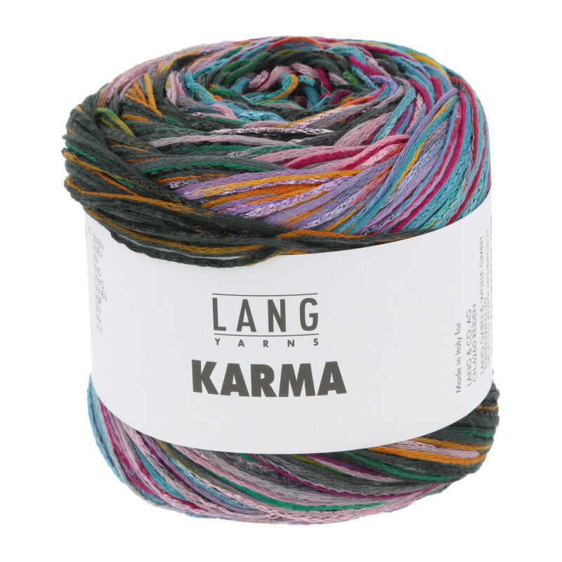 Lang Yarns Karma in der Farbe blau beere dunkelgrün