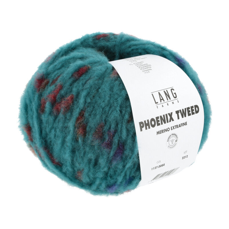 Lang Yarns Phoenix Tweed in der Farbe petrol
