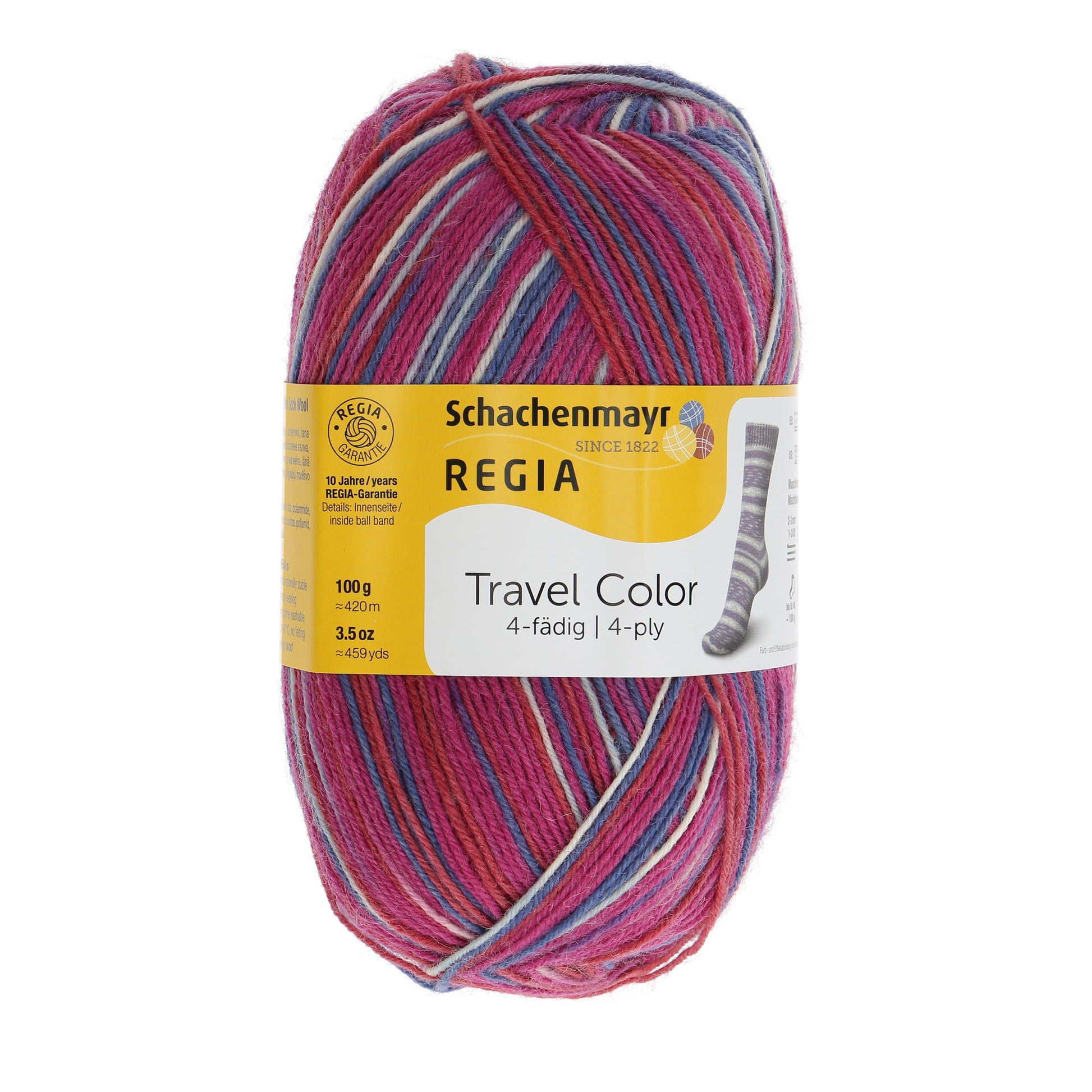 Sockengarne Regia 4-faedig color 100 gr in der Farbe  milford road color