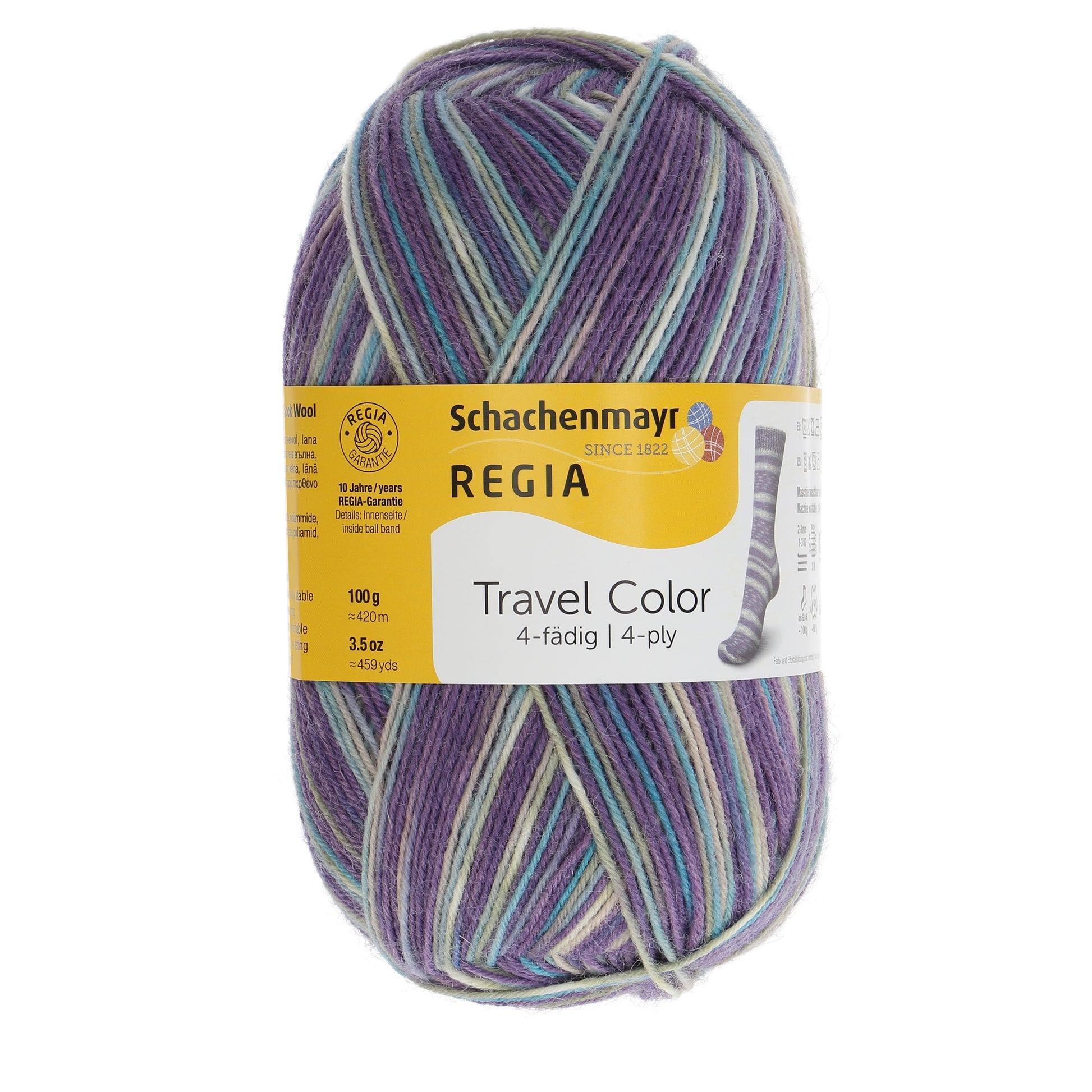 Sockengarne Regia 4-faedig color 100 gr in der Farbe stelvio pass color