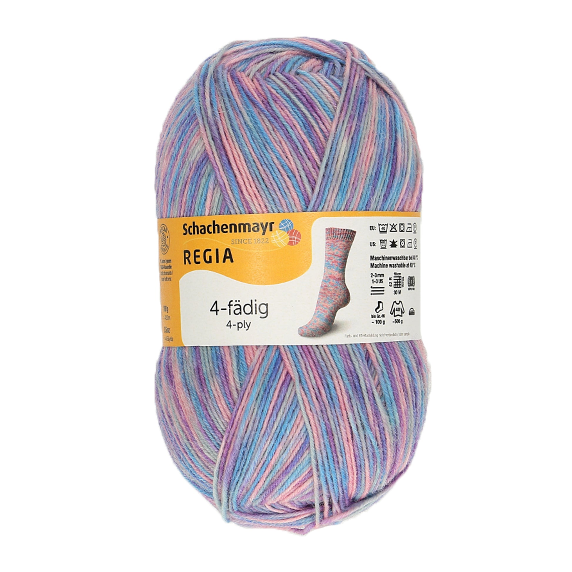 Sockengarne Regia 4-faedig color 100 gr in der Farbe confetti color
