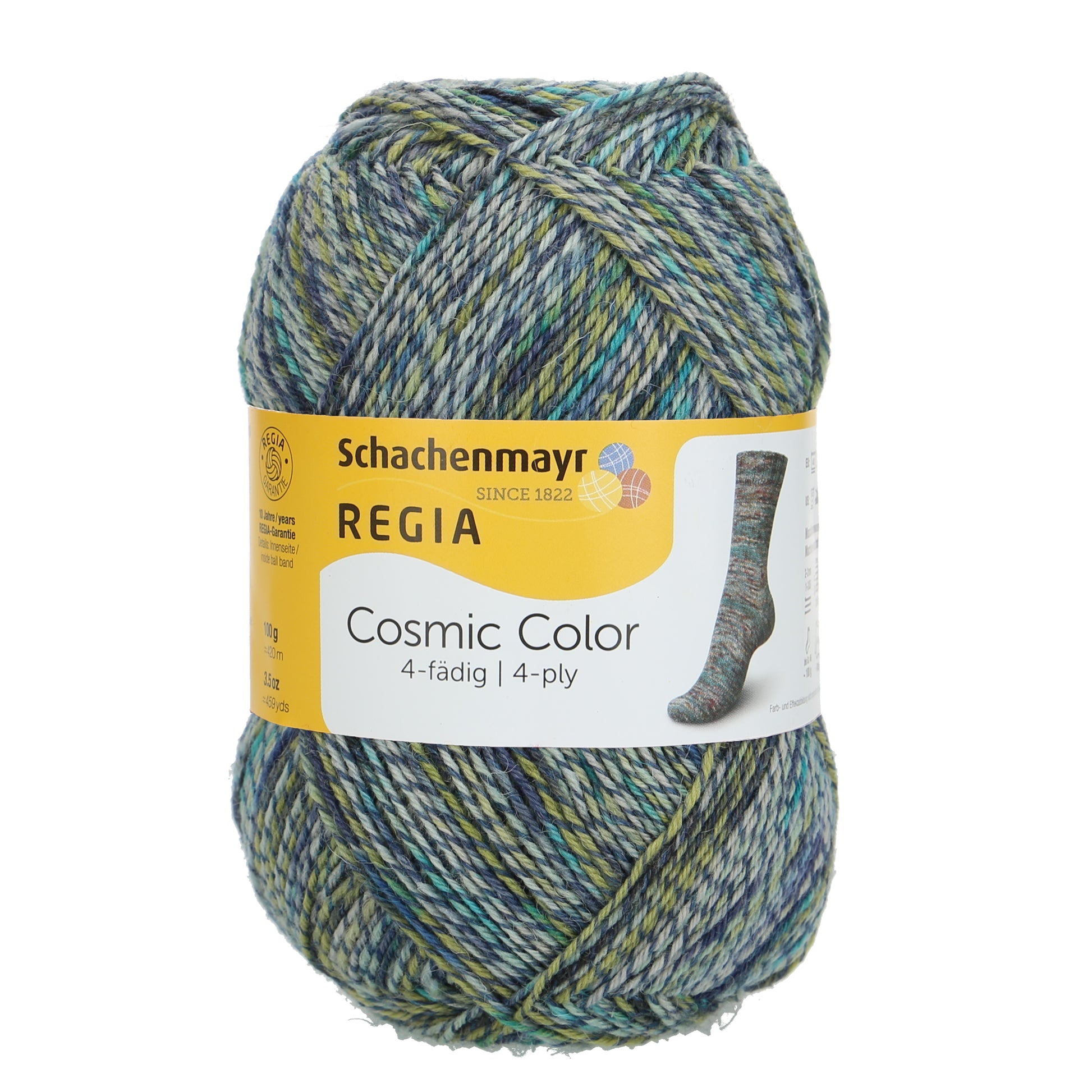 Sockengarne Regia 4-faedig color 100 gr in der Farbe asteroid color