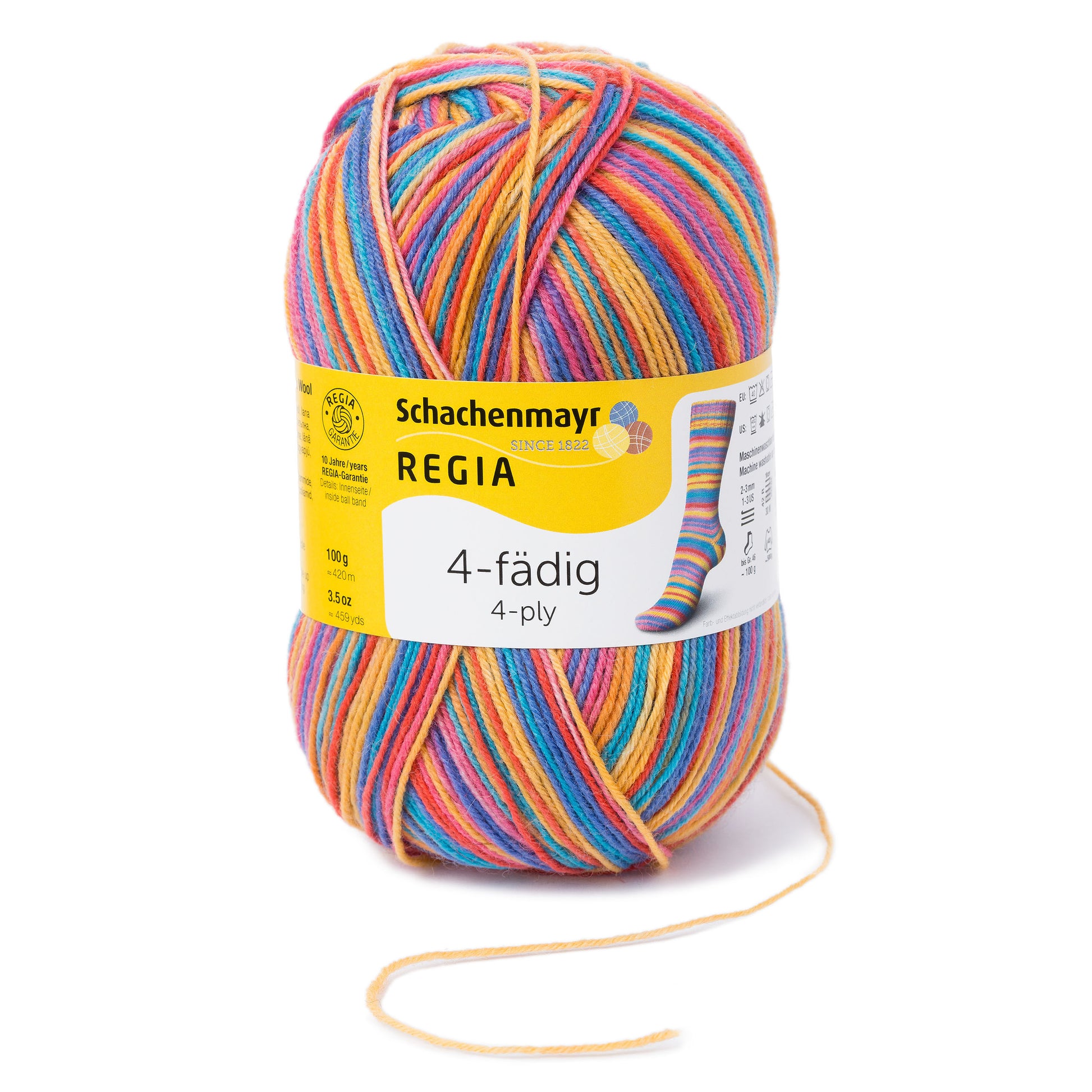 Sockengarne Regia 4-faedig color 100 gr in der Farbe exotic color