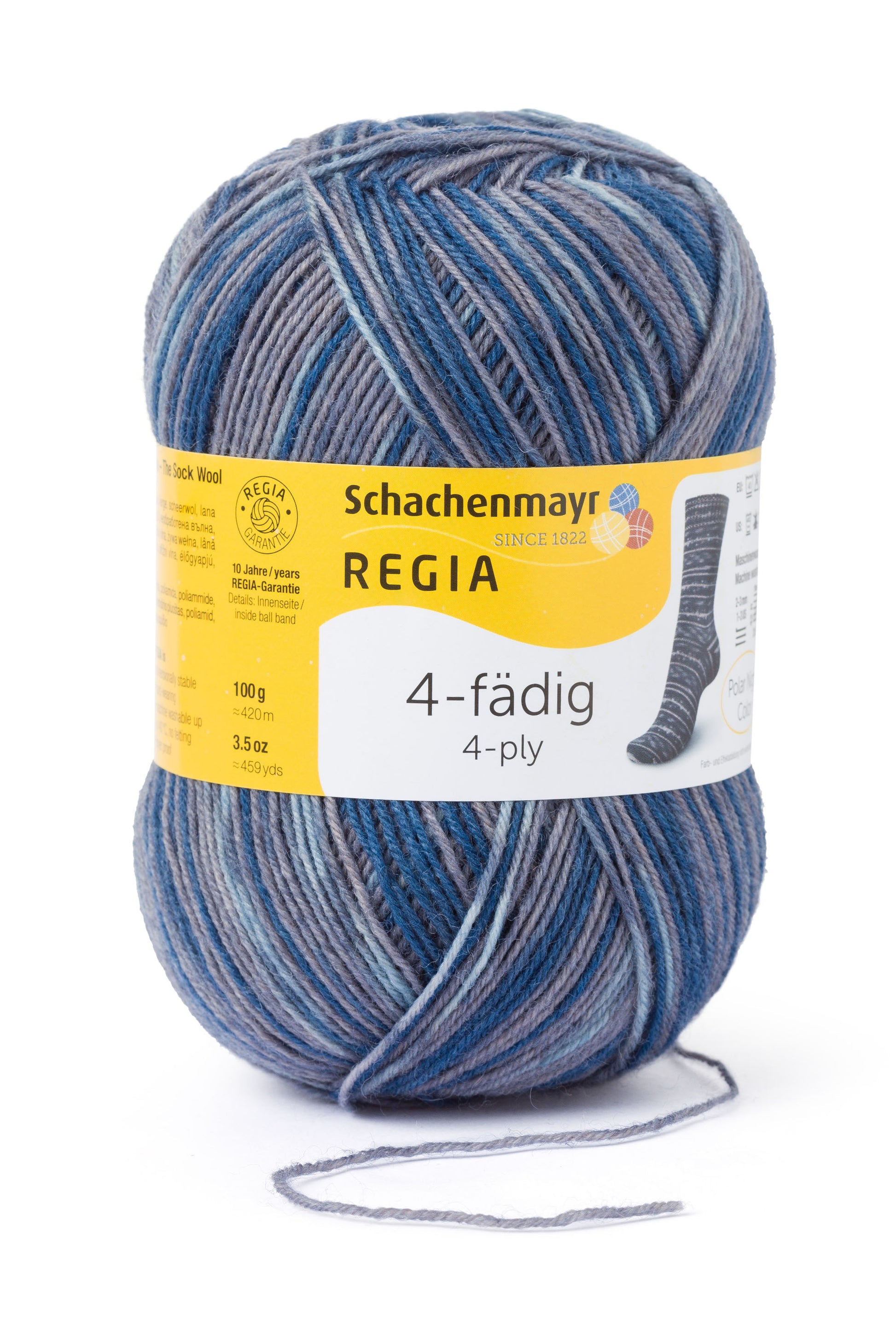 Sockengarne Regia 4-faedig color 100 gr in der Farbe hammerfest color