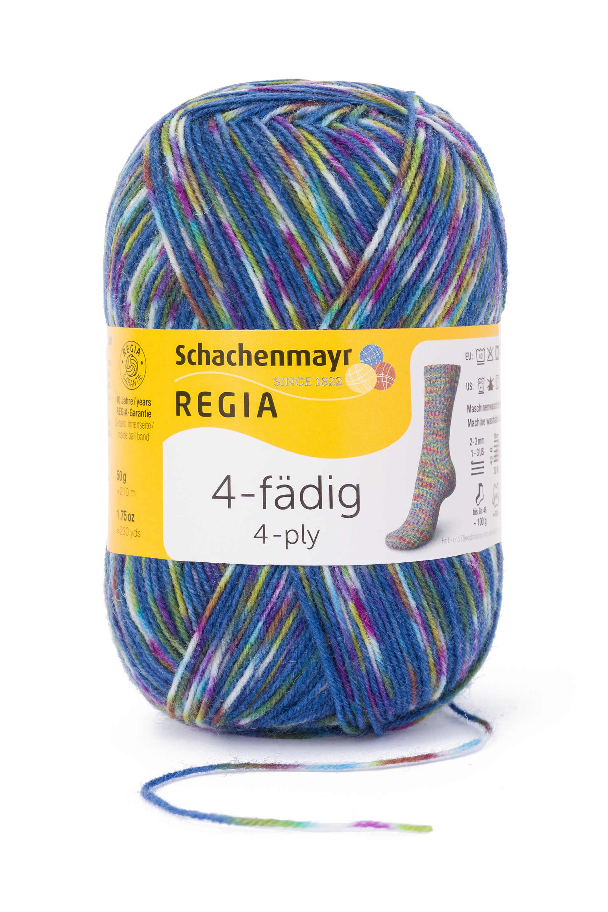 Sockengarne Regia 4-faedig color 100 gr in der Farbe woodstock color