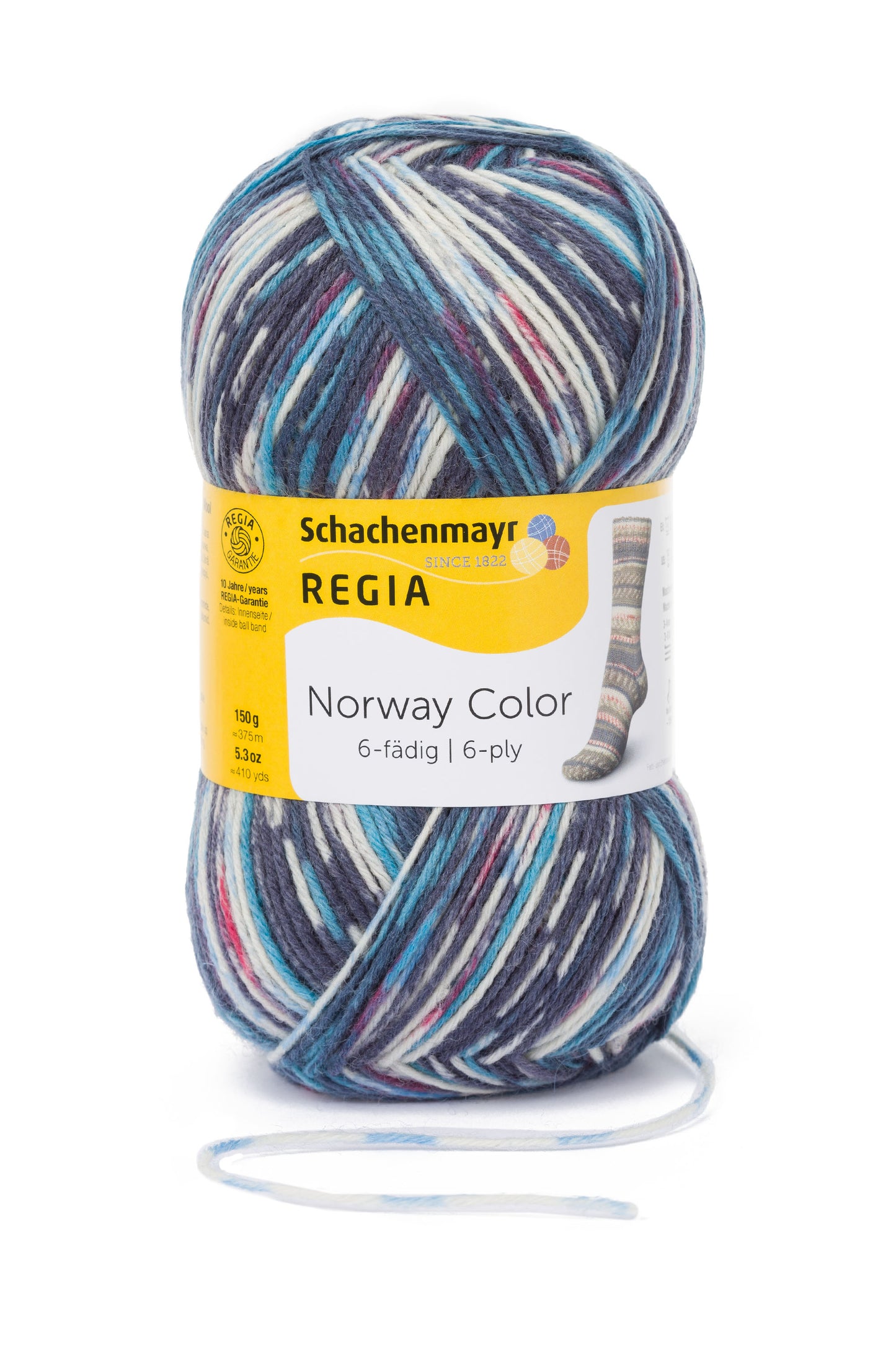 Sockengarn Regia 6 faedig in der Farbe eidfjord color