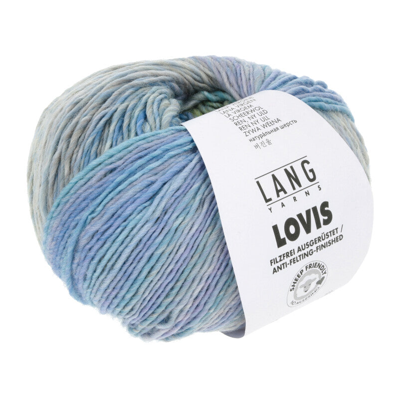 Lang Yarns Lovis in der Farbe pastell türkis lila