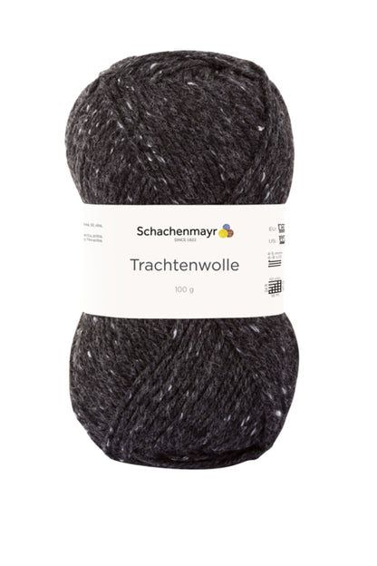 Schachenmayr Trachtenwolle in der Farbe anthrazit tweed