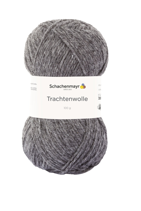 Schachenmayr Trachtenwolle in der Farbe kiesel meliert