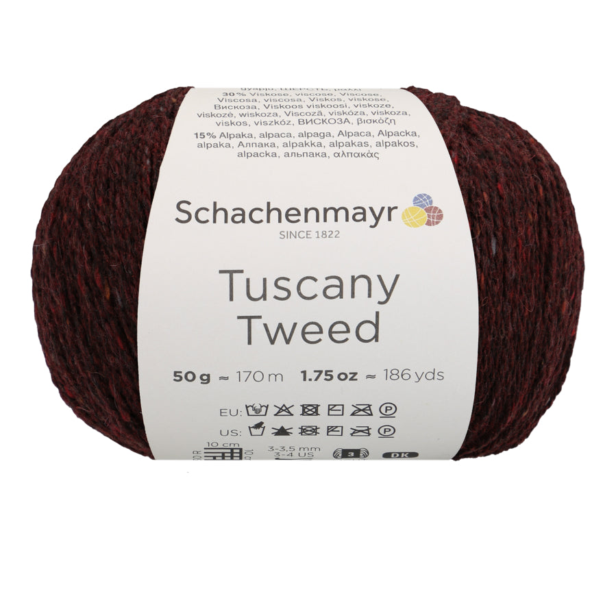 Schachenmayr Tuscany Tweed in der Farbe granat