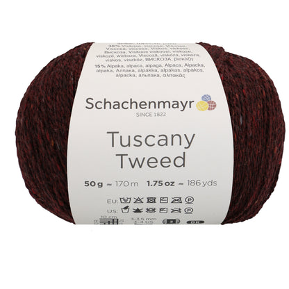 Schachenmayr Tuscany Tweed in der Farbe granat