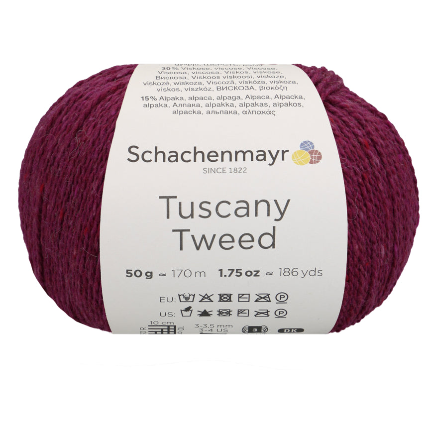 Schachenmayr Tuscany Tweed in der Farbe himbeer