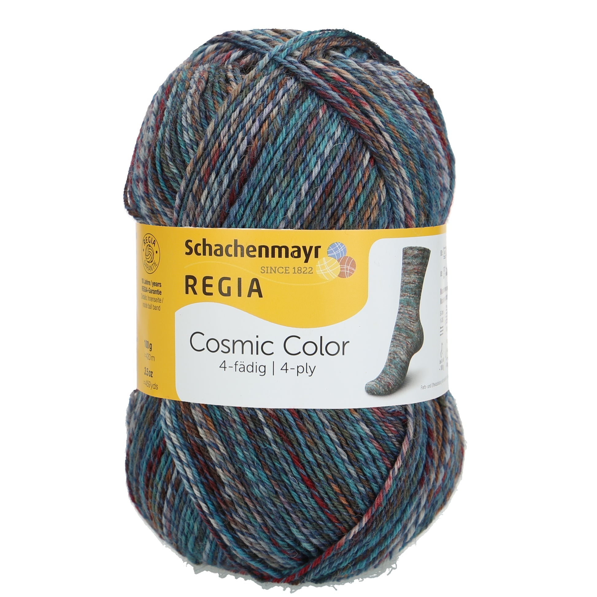 Sockengarne Regia 4-faedig color 100 gr in der Farbe supernova color