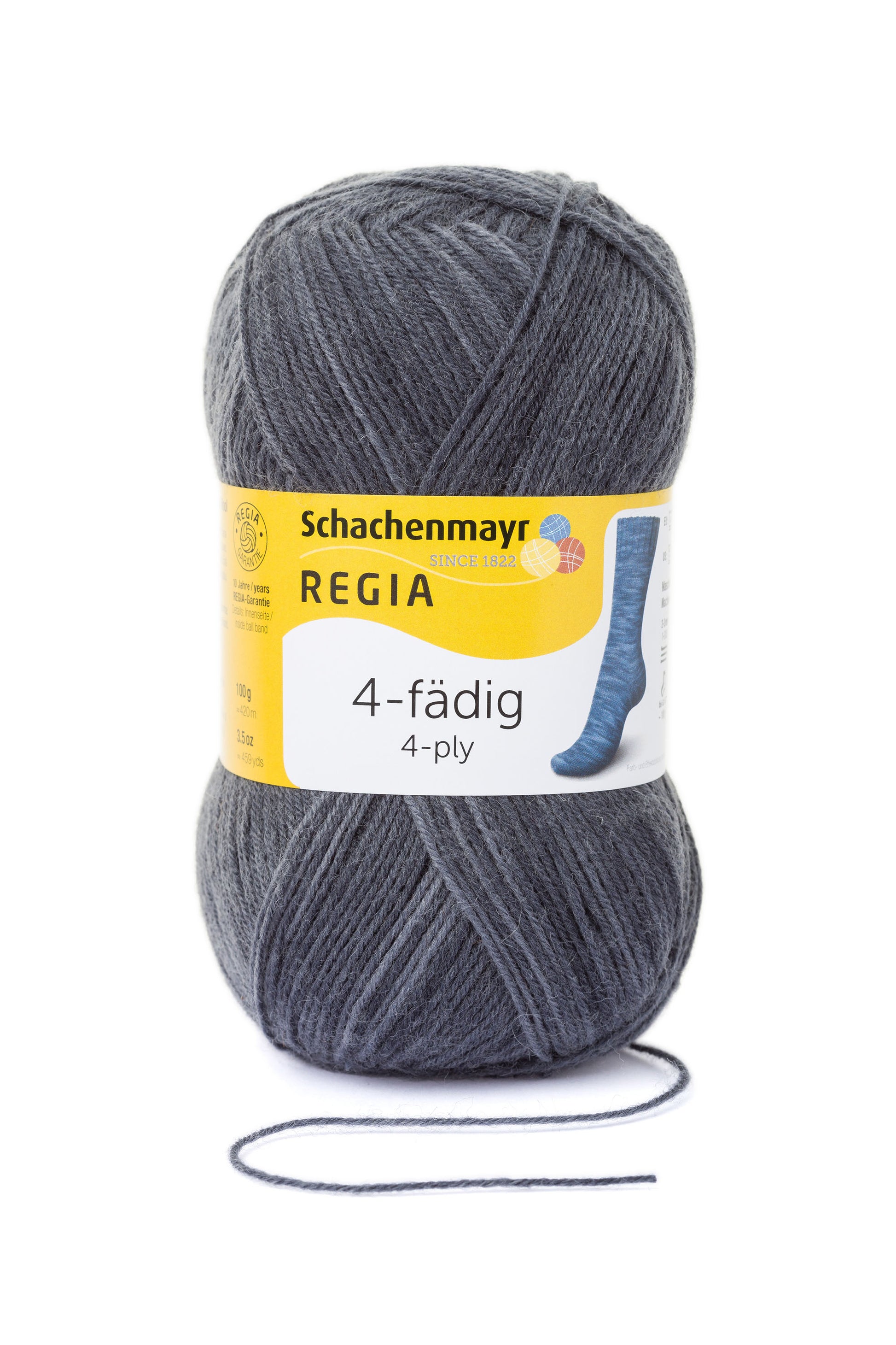 Sockengarne Regia 4-faedig color 100 gr in der Farbe schwarz color