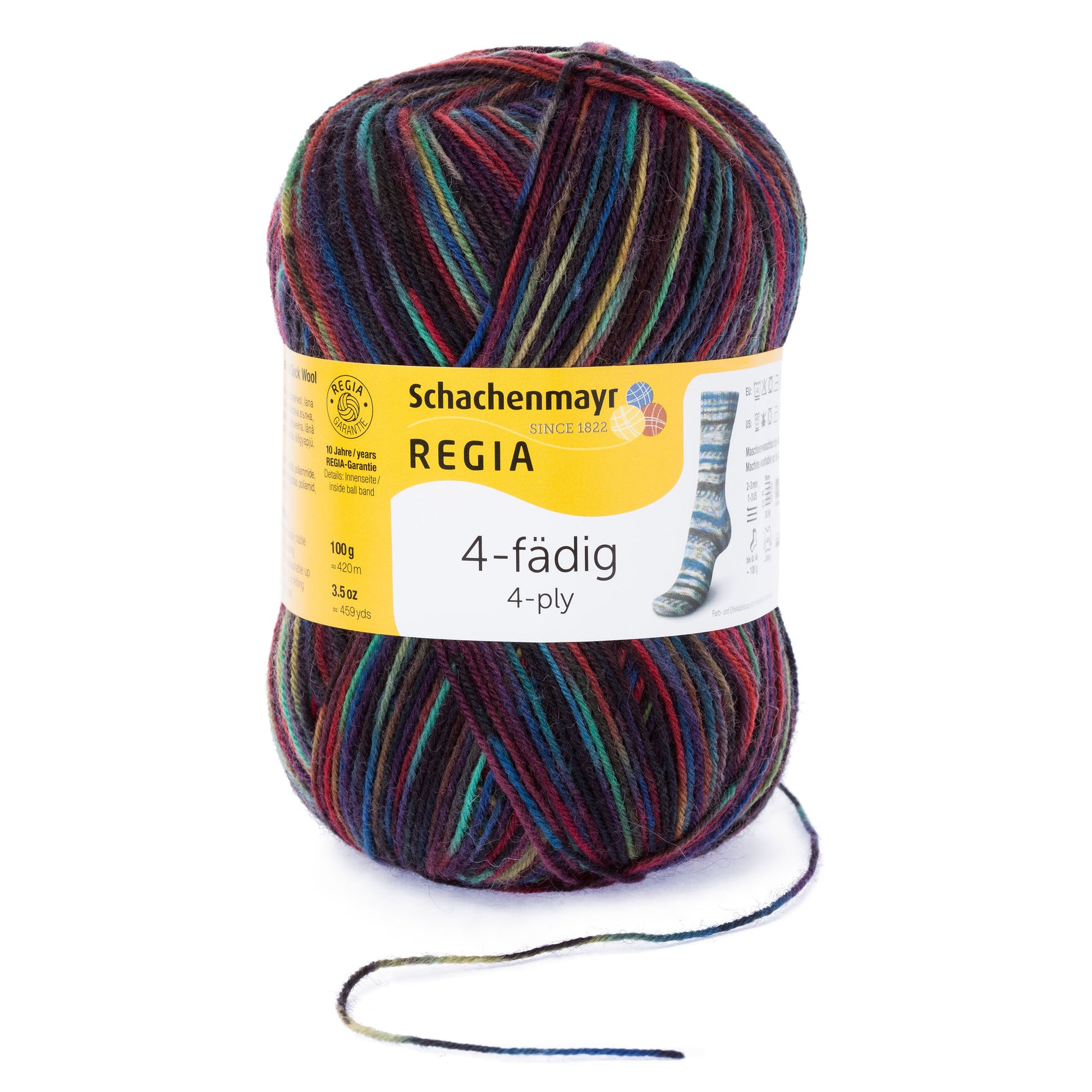 Sockengarne Regia 4-faedig color 100 gr in der Farbe gerbera color
