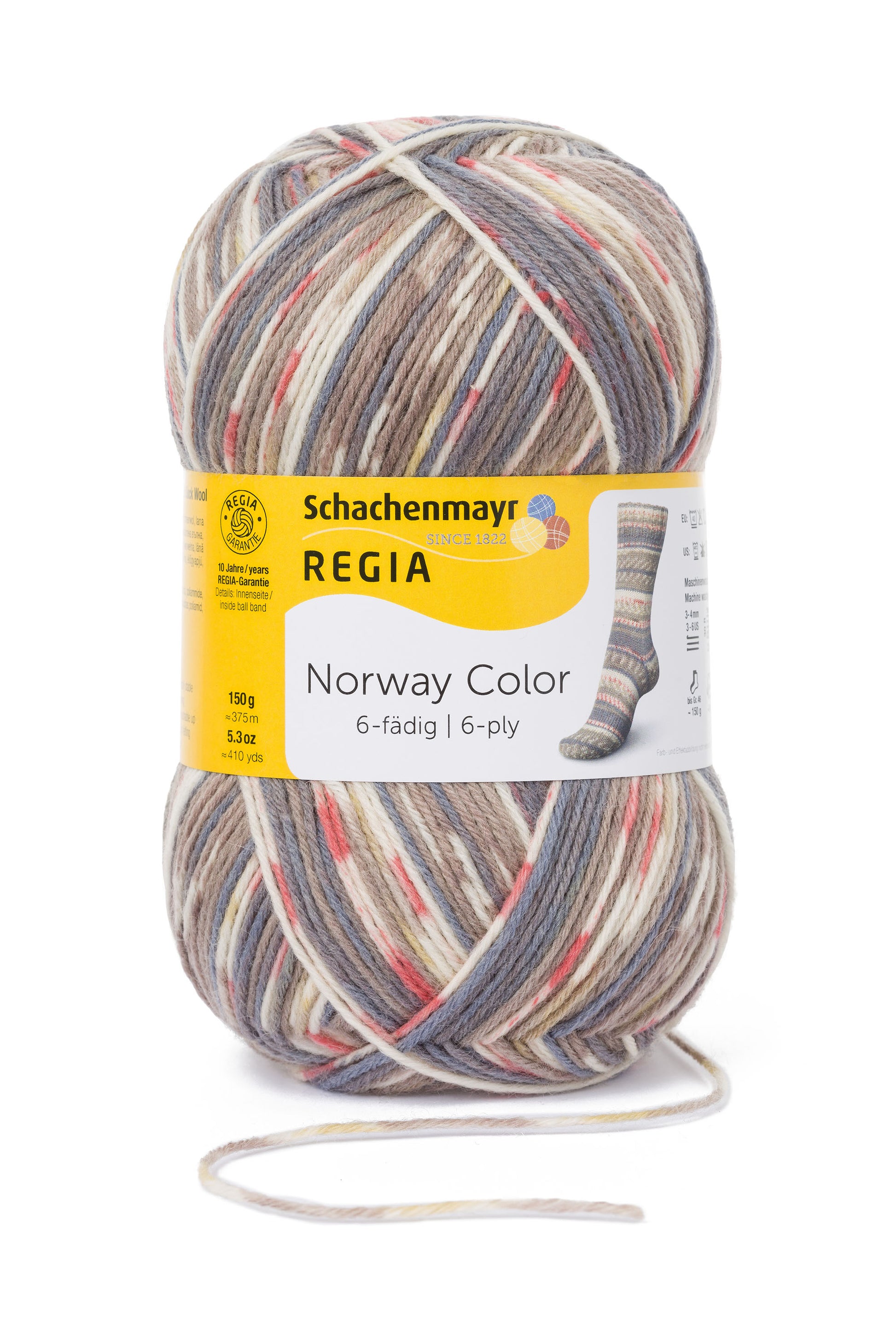 Sockengarn Regia 6 faedig in der Farbe trondheim color
